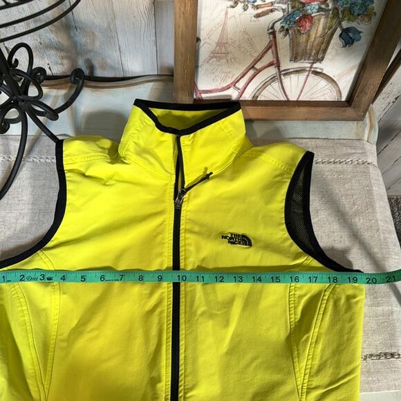 North Face Highlighter Neon Yellow Vest with Black Trim- Size Large - Picture 9 of 12